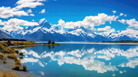 nature new zealand lakeの素材