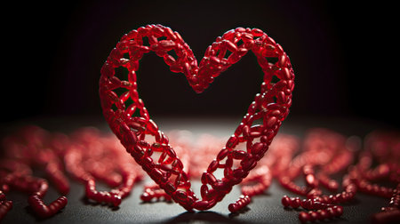 genetics dna heartの素材