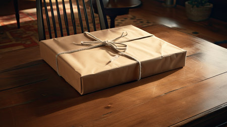 delivery package on tableの素材