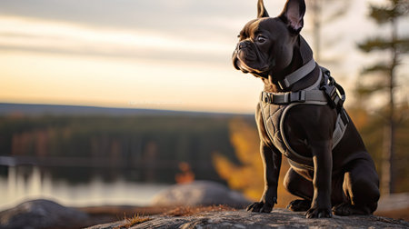 leash french bulldog harnessの素材