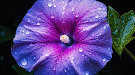 purple morning glory flowerの素材