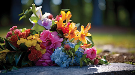 remembrance memorial flowersの素材