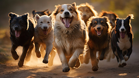 animals pack of dogsの素材