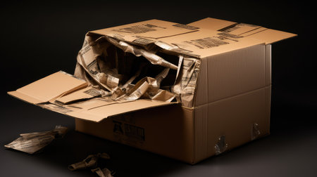 cracked broken packageの素材