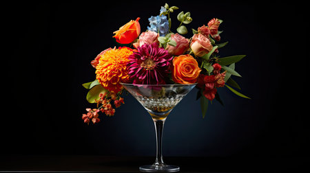 botanical cocktail flowersの素材