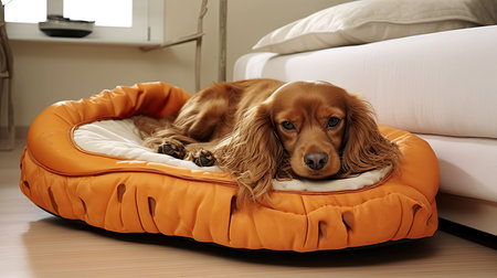 sleep dog bed funnyの素材