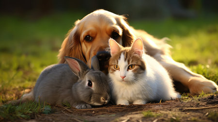 pet dog cat bunnyの素材