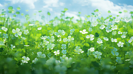 leaf clover flowersの素材