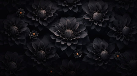 mysterious black flower backgroundの素材