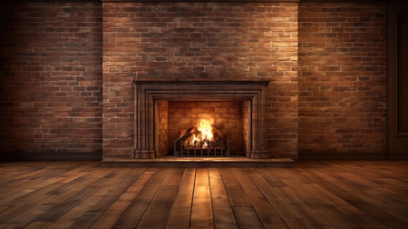 cozy fireplace wood floorの素材