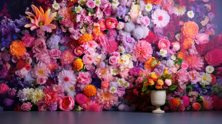 modern flower wall paperの素材