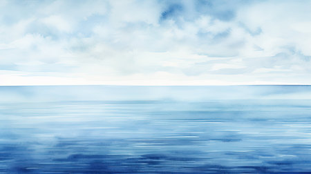 ocean navy water colorの素材