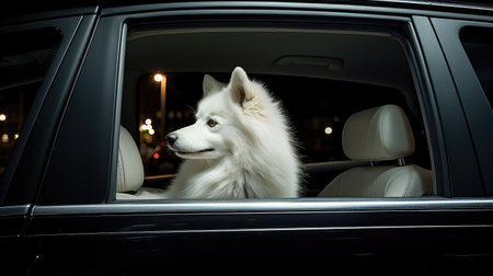 puppy dog car whiteの素材