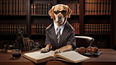 court lawyer dogの素材