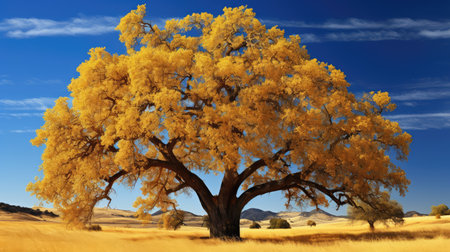 branches gold oak treeの素材