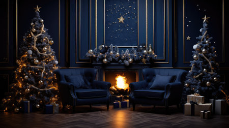 celebration christmas background navyの素材