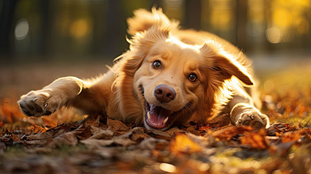 obedience dog roll overの素材