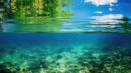 tranquil lake water textureの素材