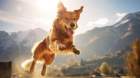 competition dog jumpingの素材