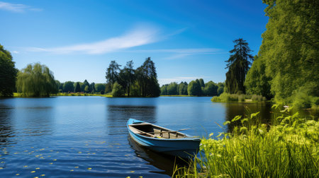 water boating lakeの素材
