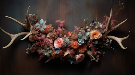 deer antlers flowersの素材