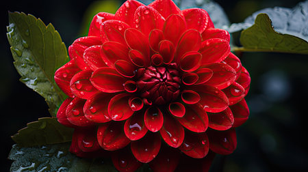 crimson red flowerの素材