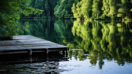 swimming dock lakeの素材