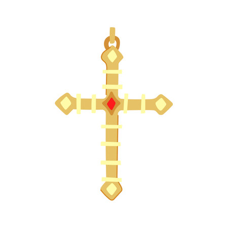 church cross christian cartoon vector illustrationのイラスト素材