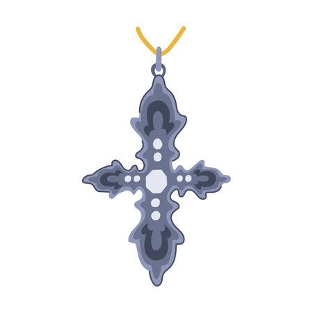 sunrise cross christian cartoon vector illustrationのイラスト素材