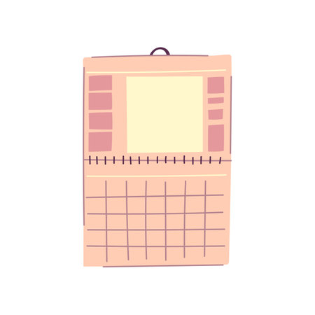 time office calendar cartoon vector illustrationのイラスト素材