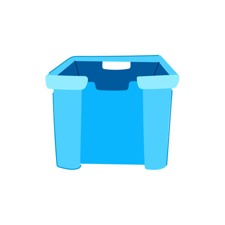 basket plastic crate cartoon vector illustrationのイラスト素材