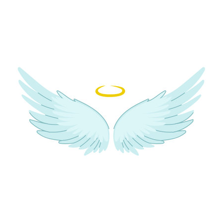 eagle wing angel cartoon vector illustrationのイラスト素材