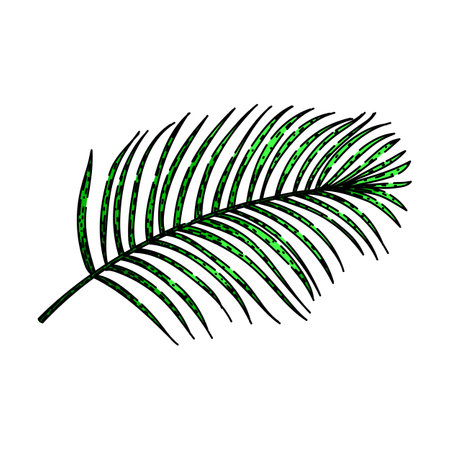 coconut tropical leaf sketch hand drawn vectorのイラスト素材