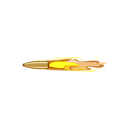 fast bullet flying cartoon vector illustrationのイラスト素材