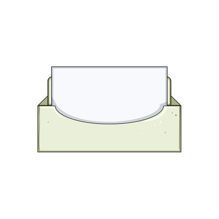 stand business card holder cartoon vector illustrationのイラスト素材