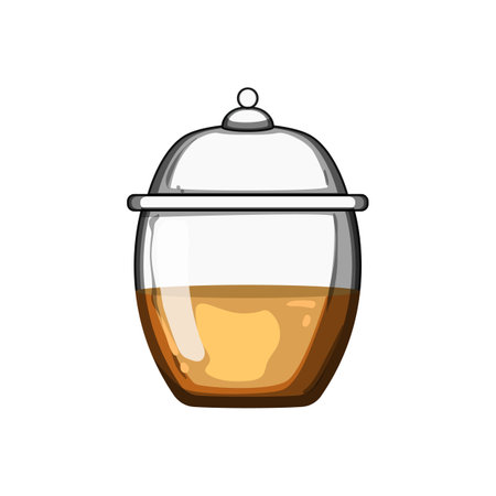 dessert honey jar cartoon vector illustrationのイラスト素材