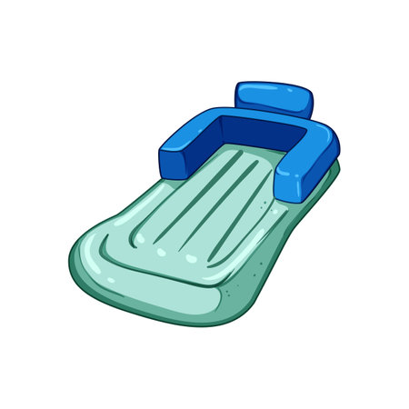 woman inflatable mattress pool cartoon vector illustrationのイラスト素材