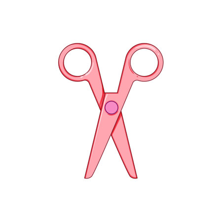 child kid scissors cartoon vector illustrationのイラスト素材