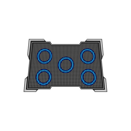 business laptop stand cartoon vector illustrationのイラスト素材
