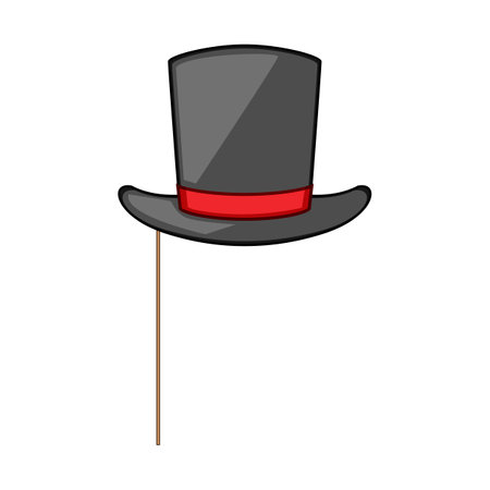 funny photo booth prop cartoon vector illustrationのイラスト素材