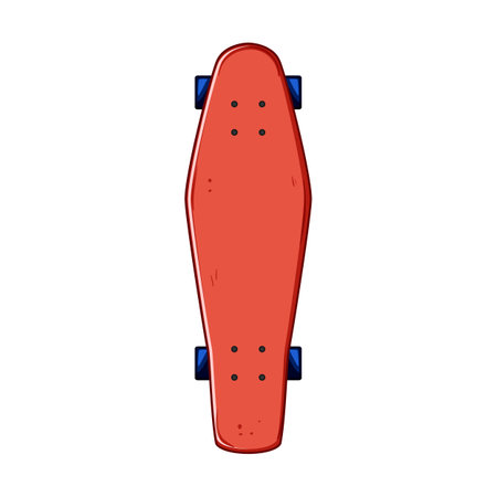 retro skate board cartoon vector illustrationのイラスト素材
