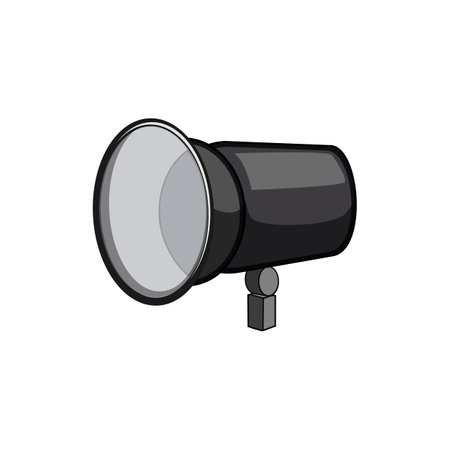 shadow studio light cartoon vector illustrationのイラスト素材