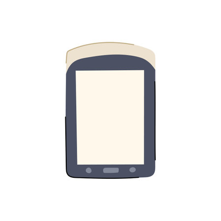 literature e-reader cartoon vector illustrationのイラスト素材