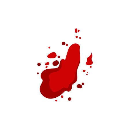 spray blood splatter cartoon vector illustrationのイラスト素材