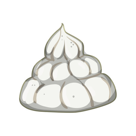 cream meringue cartoon vector illustrationのイラスト素材