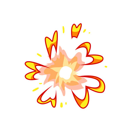 electric impact vfx cartoon vector illustrationのイラスト素材