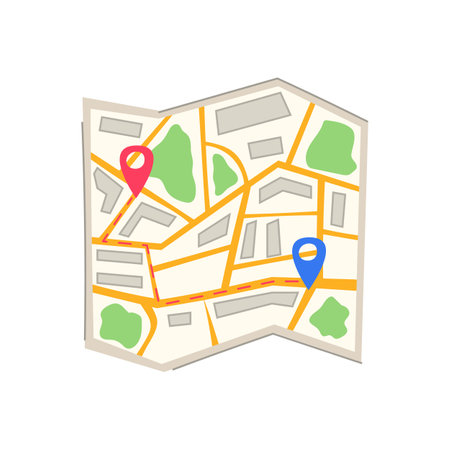 topography map cartoon vector illustrationのイラスト素材