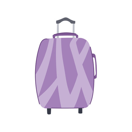 journey suitcase cartoon vector illustrationのイラスト素材