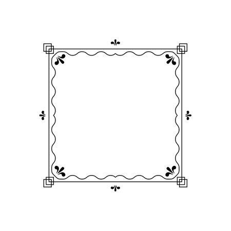 wreath floral frame cartoon vector illustrationのイラスト素材