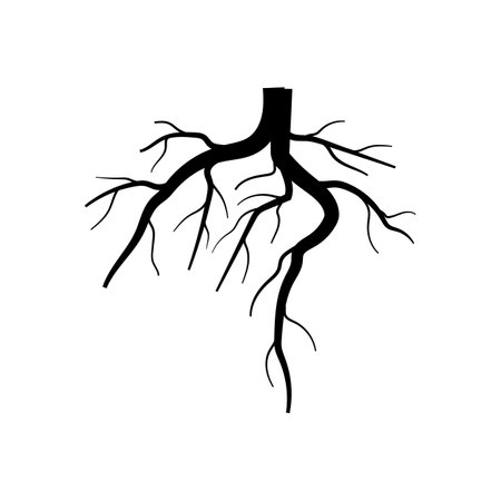 underground tree root cartoon vector illustrationのイラスト素材